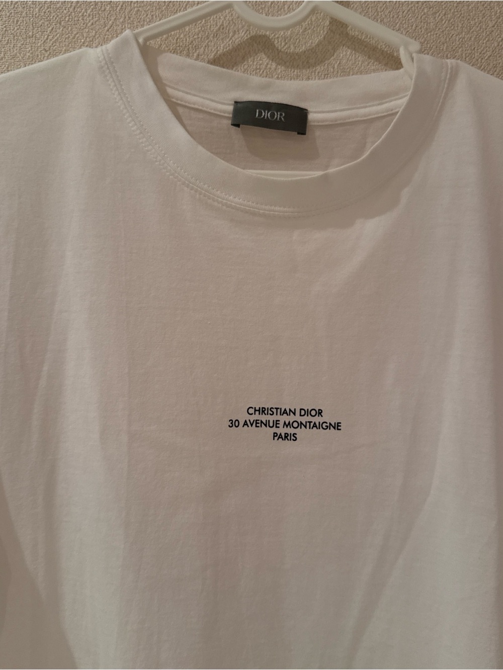 Dior men’s White Logo Cotton T‑Shirt medium